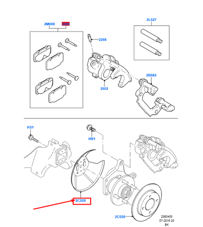 new ford focus mk1 rear left brake disc splash shield 1138516 original