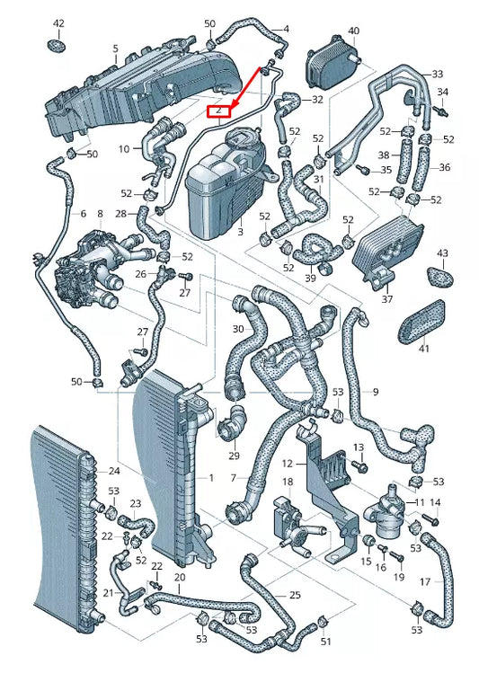 NEW AUDI A6 C8 ENGINE COOLANT WATER PIPE 4K0121081CQ
