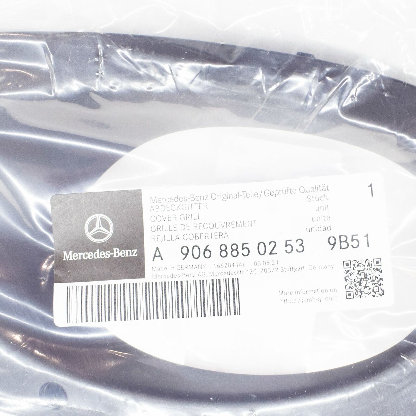 NEW MB SPRINTER W906 FRONT BUMPER LEFT FOG LIGHT TRIM A90688502539B51 ORIGINAL