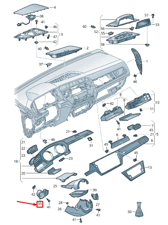 NEW VW TOURAN 5T COMBI SWITCH RETAINING FRAME LHD 5TB8583411QB