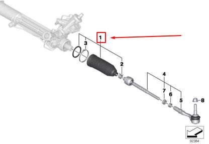 NEW BMW 7 F01, F02 STEERING RACK BOOT KIT 6785993 32106785993 ORIGINAL