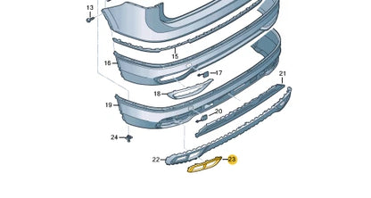 NEW VOLKSWAGEN TIGUAN AD RIGHT REAR EXHAUST TAILPIPE TRIM 5NN807834C2ZZ NW