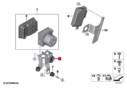 NEW BMW 3 G20 ABS MODULATOR BRACKET 34506875977 ORIGINAL