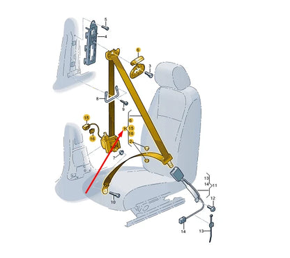 NEW VOLKSWAGEN AMAROK FRONT RIGHT SEAT BELT RHD 2H0857806DRAA ORIGINAL
