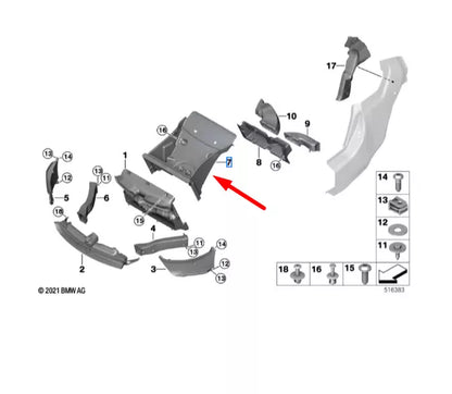 NEW BMW I8 I12 EXHAUST AIR DUCT 51747336223 ORIGINAL