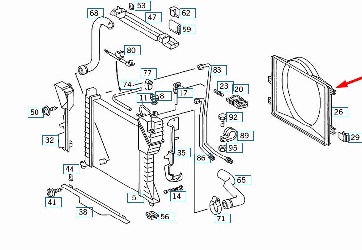 NEW MERCEDES-BENZ SPRINTER 3-T BOX 903 FAN SHROUD A9015050655 ORIGINAL