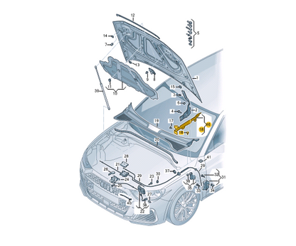 NEW AUDI Q3 F3 FRONT BONNET HOOD RIGHT COVER 83A821170A ORIGINAL
