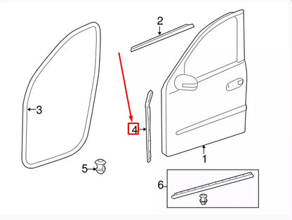 NEW MERCEDES-BENZ GL X164 FRONT LEFT DOOR WEATHERSRIP SEAL A1647201378 ORIGINAL