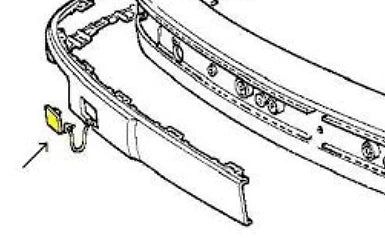 NEW BMW 5 E34 M FRONT BUMPER LEFT TOW HOOK EYE CAP COVER 51112232631 ORIGINAL