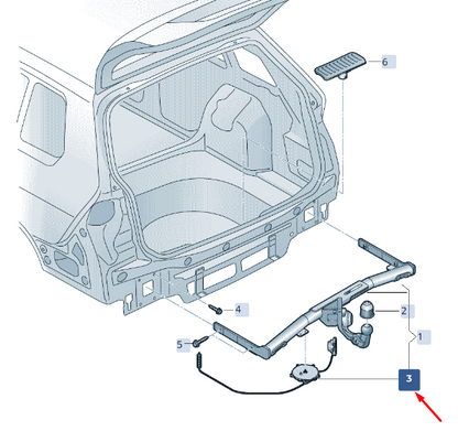 new skoda superb mk3 tow hitch bowden cable with release 3v9804936 original