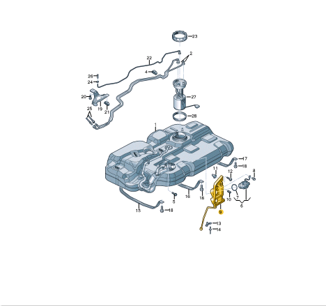 new volkswagen crafter sz fuel filler tank neck pot 2n0201251 original