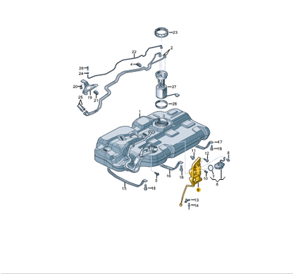 new volkswagen crafter sz fuel filler tank neck pot 2n0201251 original