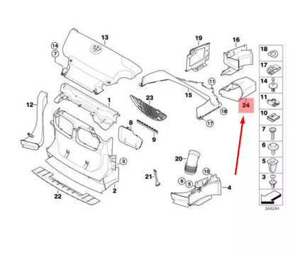 NEW BMW 3 COUPE E46 FRONT LEFT BRAKE AIR DUCT 51718235243 ORIGINAL