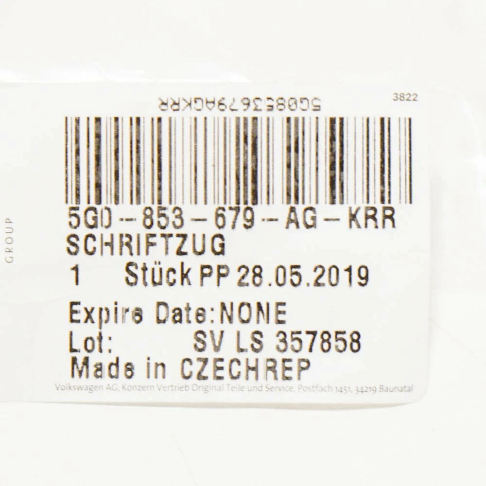 NEW VOLKSWAGEN GOLF MK7 POLO GTI EMBLEM SIGN LOGO GRILLE 5G0853679AGKRR ORIGINAL