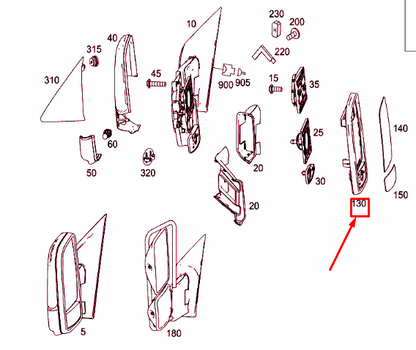 NEW MERCEDES-BENZ SPRINTER 906 FRONT LEFT DOOR MIRROR FRAME A0008130436 ORIGINAL