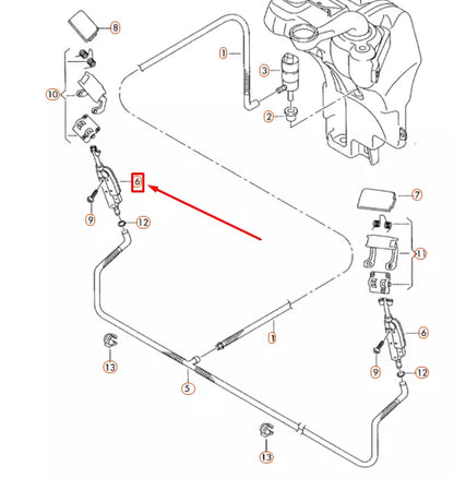 NEW AUDI A8 D3 HEADLIGHT WASHER LIFT CYLINDER WITH NOZZLE 4E0955965AA ORIGINAL