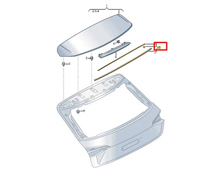 NEW AUDI E-TRON SPORTBACK GEA REAR SPOILER FOAM STRIPS SET 4KE898940 ORIGINAL