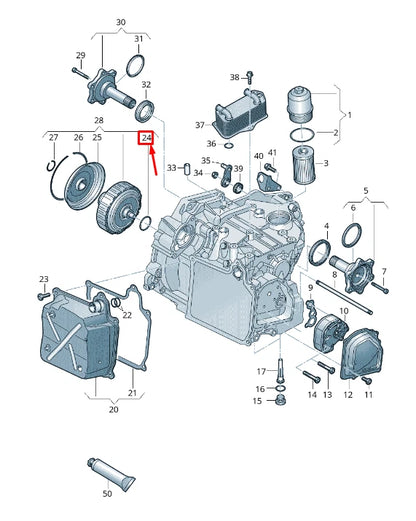 NEW AUDI Q3 8U MANUAL TRANSMISSION INPUT SHAFT SEAL 02E323557B ORIGINAL