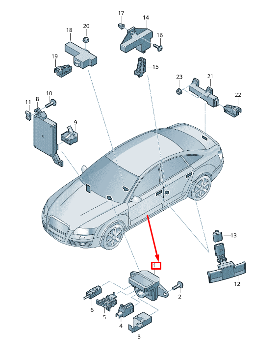 NEW AUDI A6 AVANT C6 IGNITION LOCK 4F0910132F ORIGINAL