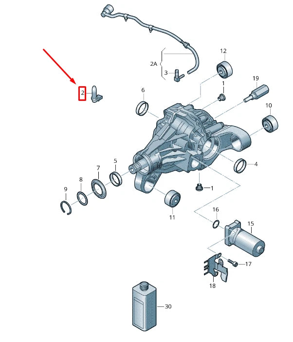 NEW VW TOUAREG 7P MK2 REAR GEAR HOUSING BREATHER LINE 0BN301047