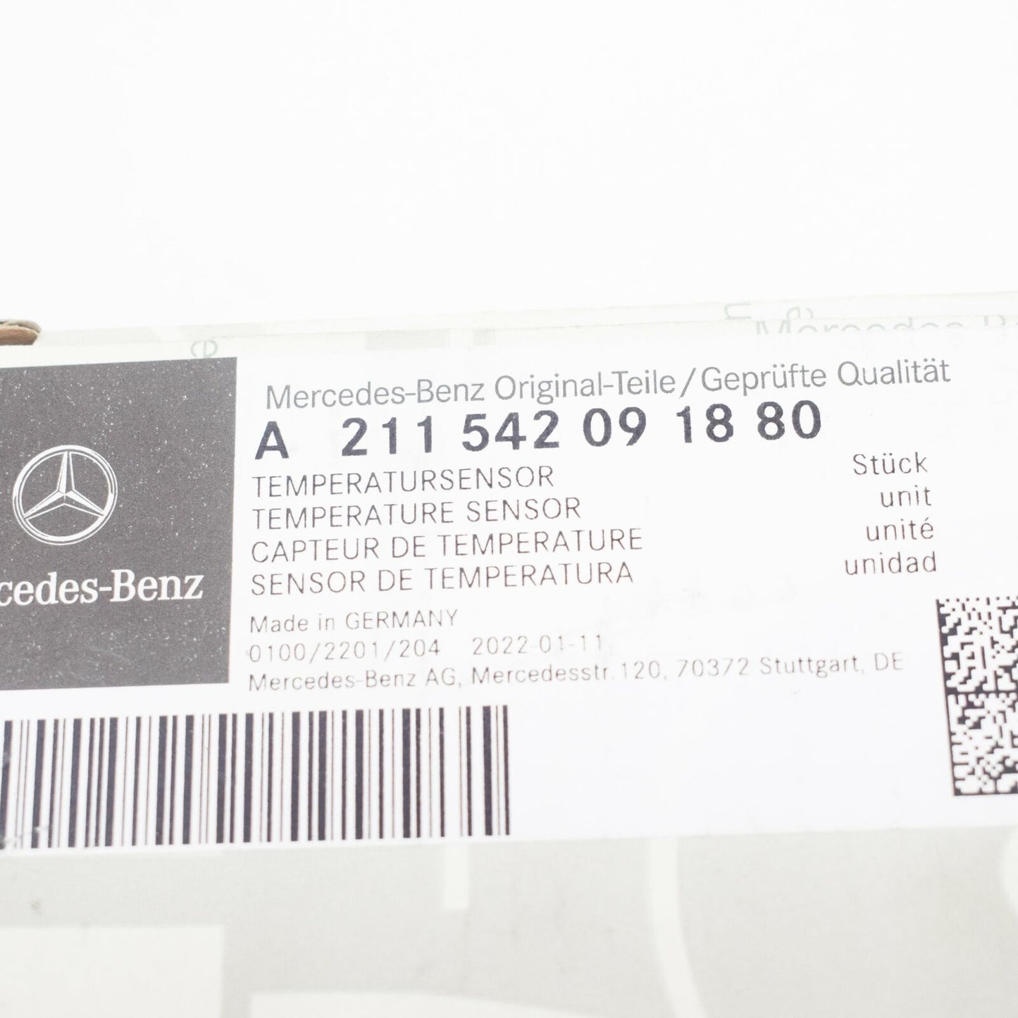 NEW MERCEDES-BENZ E W211 WATER COOLER TEMPERATURE SENSOR A211542091880 ORIGINAL