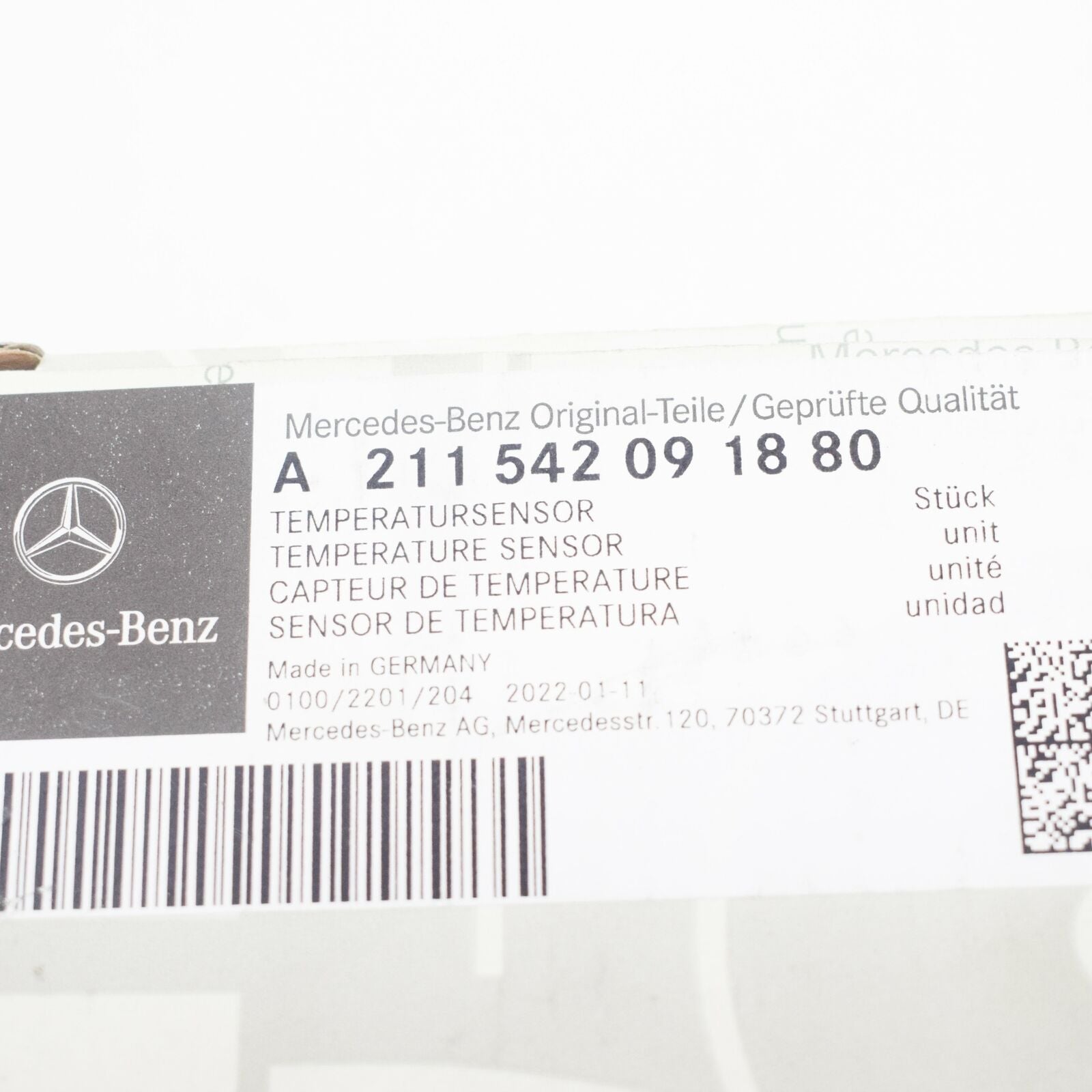 NEW MERCEDES-BENZ E W211 WATER COOLER TEMPERATURE SENSOR A211542091880 ORIGINAL