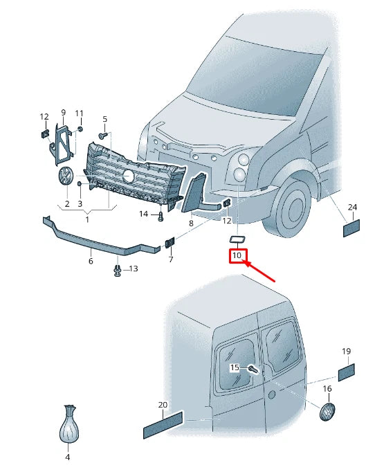 NEW VW CRAFTER 2F MK1 FRONT LEFT HEADLIGHT PROTECTIVE FILM 2E1853411B