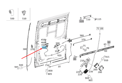 new mercedes-benz sprinter w906 sliding door actuation a9067660078 original