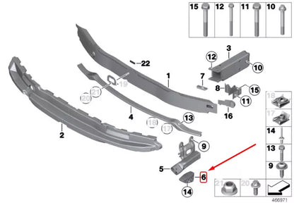 NEW BMW 1 F20 FRONT BUMPER CURB DESCENT DAMPER 51117268479 7268479 ORIGINAL