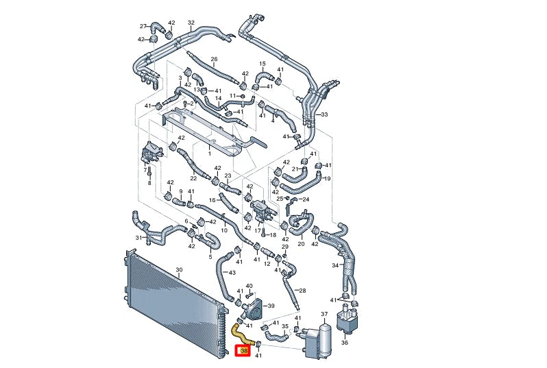 NEW AUDI E-TRON SPORTBACK GEA COOLANT HOSE PIPE 4KE819371J ORIGINAL
