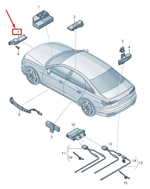 NEW AUDI E-TRON GEN KEYLESS ENTRY ANTENNA 4M0907247B