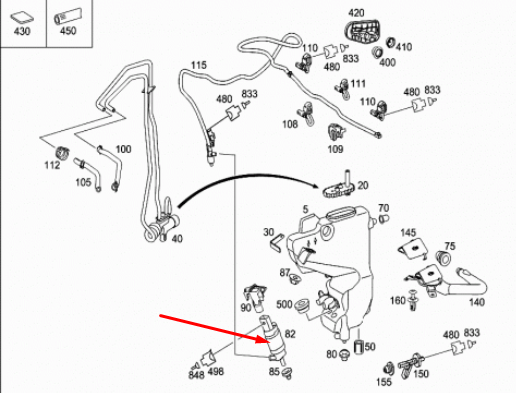 NEW MERCEDES-BENZ S-CLASS W221 WINDSCREEN WASHER PUMP A2218690121 ORIGINAL