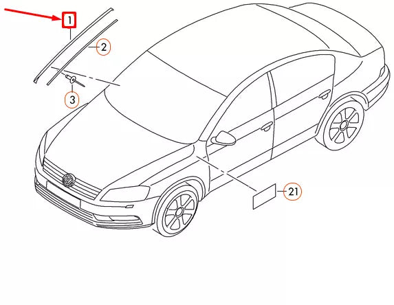 NEW VOLKSWAGEN PASSAT B7 RIGHT WATER DEFLECTOR 3C0854328B5AP ORIGINAL