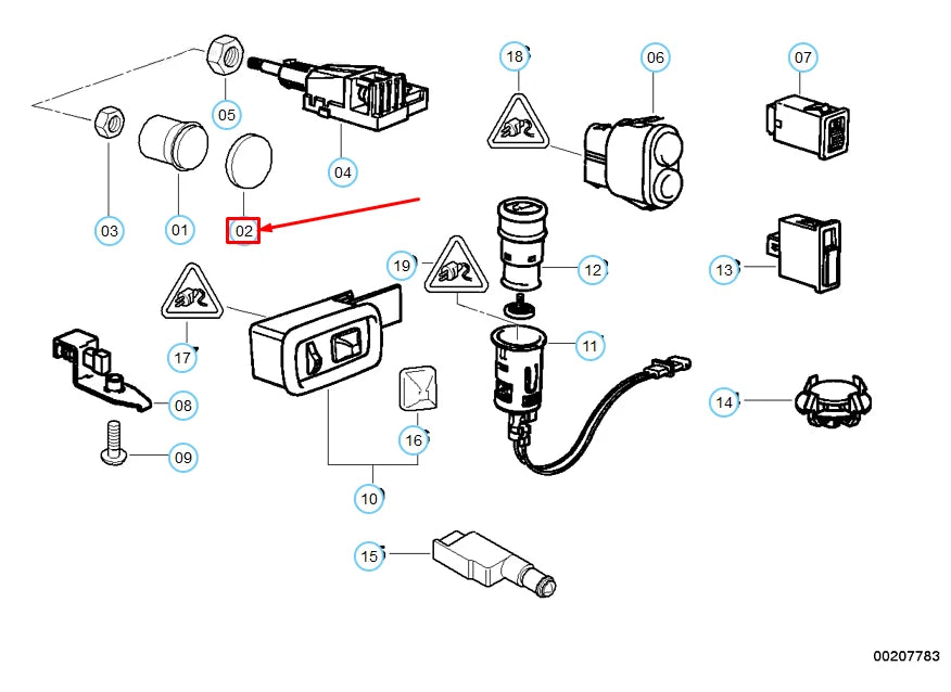 NEW BMW Z3 E36 LIGHT SWITCH KNOB COVER 61318400004 ORIGINAL