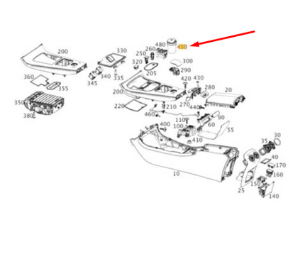 NEW MB A W176 CENTRE CONSOLE CUP HOLDER ASHTRAY INSERT A1778108103 ORIGINAL