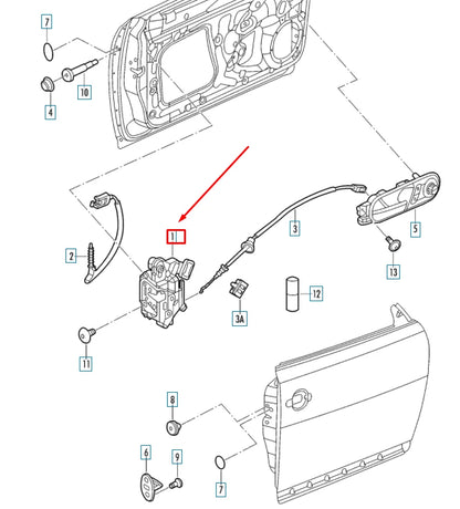 NEW VOLKSWAGEN BEETLE A5 FRONT RIGHT DOOR LOCK RHD 5K2837016J ORIGINAL