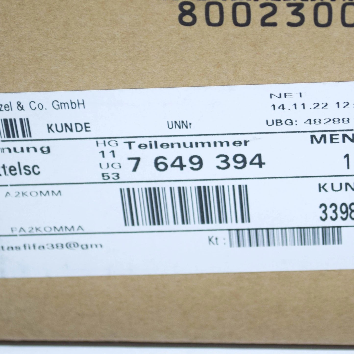 NEW BMW X6 F16, F86 ENGINE COOLANT HOSE 11537649394 7649394 ORIGINAL