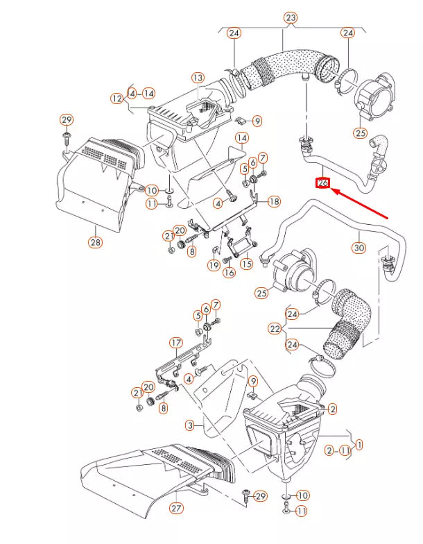NEW AUDI RS5 COUPE QUATTRO 8T SUCTION JET PUMP WITH HOSE 8T0133750A ORIGINAL