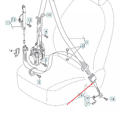 NEW AUDI Q5 80A FRONT SEAT BUCKLE 80A857755BMNB 80A857755B MNB