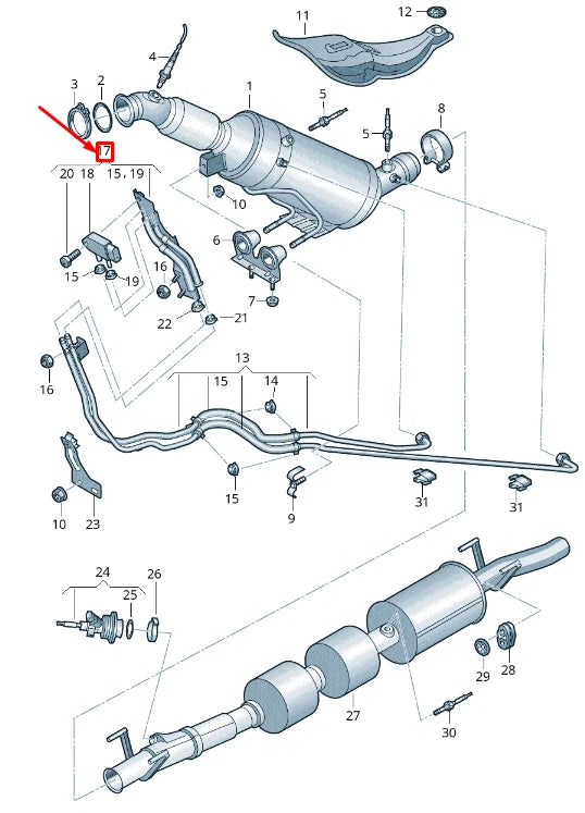 NEW VOLKSWAGEN CRAFTER 2F MK1 EXHAUST PIPE CONTROL LINE 2E0131552H ORIGINAL