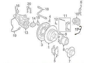 new bmw 5 e39 touring 2.5i rear brake pad wear sensor 34351163207 original