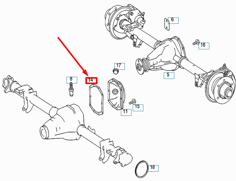 NEW MB SPRINTER W906 REAR COVER TO AXLE HOUSING GASKET A9063510180 ORIGINAL