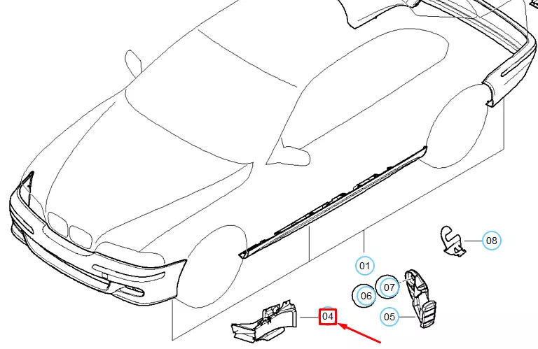 NEW BMW 3 COUPE E46 FRONT RIGHT M BRAKE AIR DUCT 51717896408 ORIGINAL