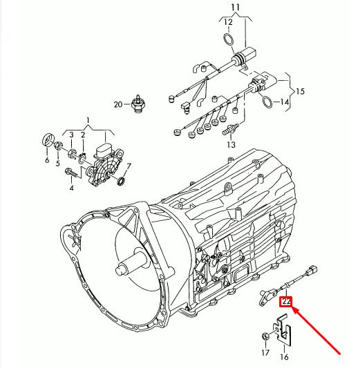 NEW AUDI Q7 4L GEAR BOX SPEED SENSOR 09D927321A