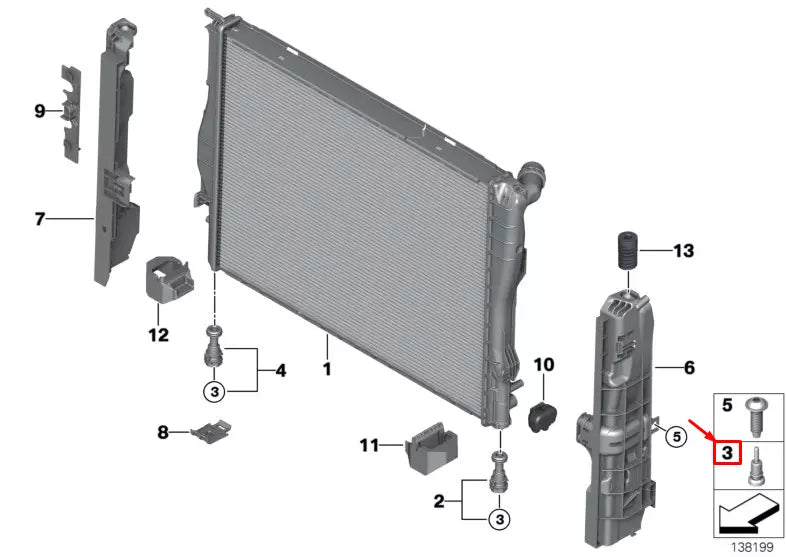 NEW BMW Z4 ROADSTER E89 RADIATOR COOLANT DRAIN PLUG SCREW 17117530902 ORIGINAL