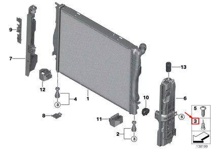 NEW BMW Z4 ROADSTER E89 RADIATOR COOLANT DRAIN PLUG SCREW 17117530902 ORIGINAL