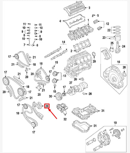 NEW AUDI R8 42 ENGINE TIMING CHAIN TENSIONER 079109217AB