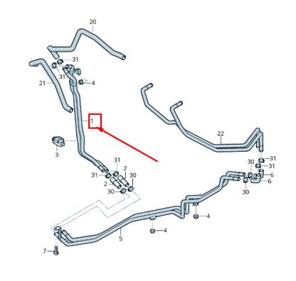 new audi a8 4h rear right engine coolant pipe 4h0121071c original