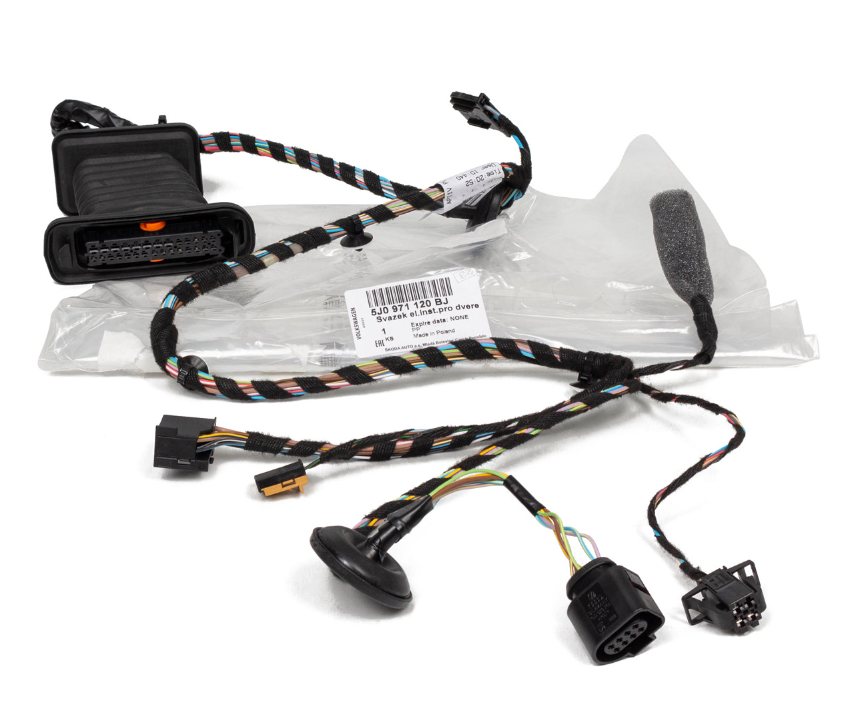 new skoda roomster 5j front left door wiring cable harness 5j0971120bj original