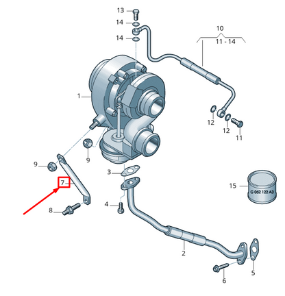 NEW VOLKSWAGEN CRAFTER 2F MK1 TURBOCHARGER SUPPORT ELEMENT 076145536B ORIGINAL